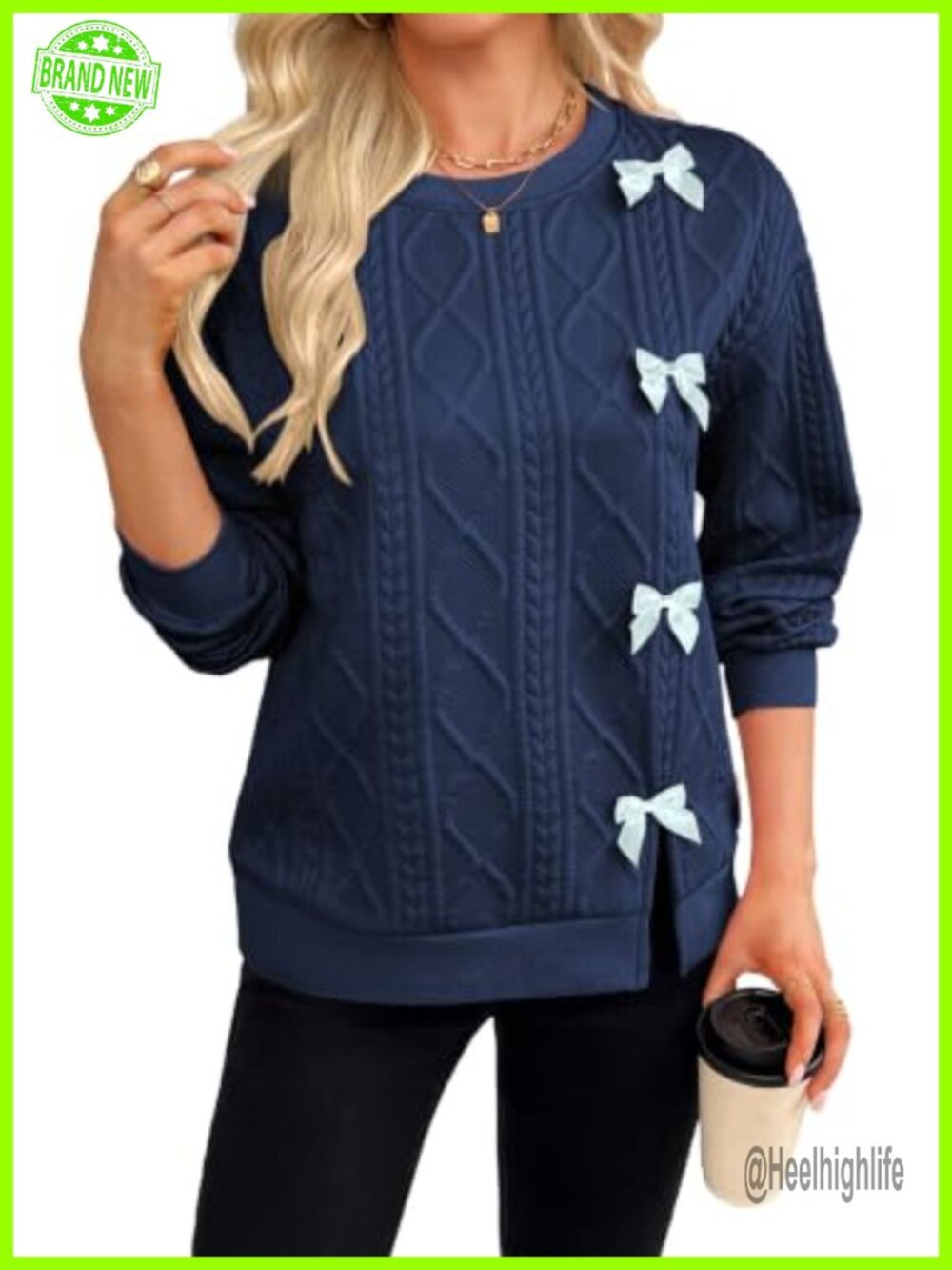 Polyester Elastane Crew Neck Sweatshirt Pullover Long Sleeve Loose Fit Casual